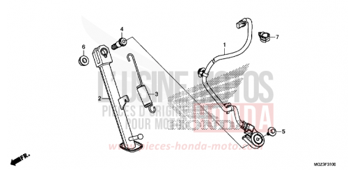 BEQUILLE CBR500RAD de 2013